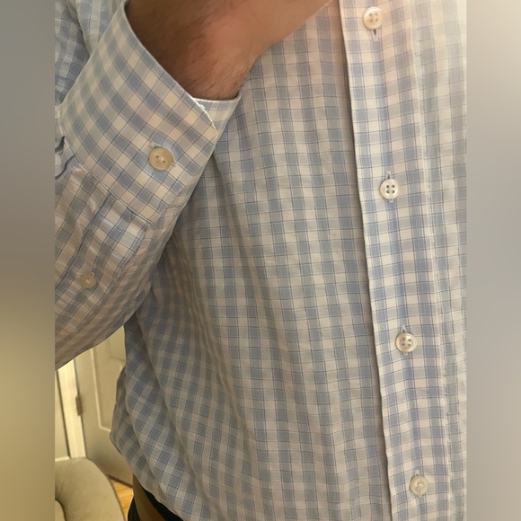 Smith & James Light Blue Gingham Button Down - Picture 3 of 4